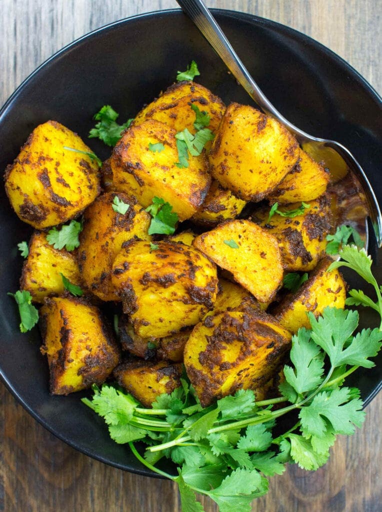 Irish Bombay Potatoes - The Best Curried Potatoes in the World - bombay potatoes ready to eat #Bombay #basil | hurrythefoodup.com