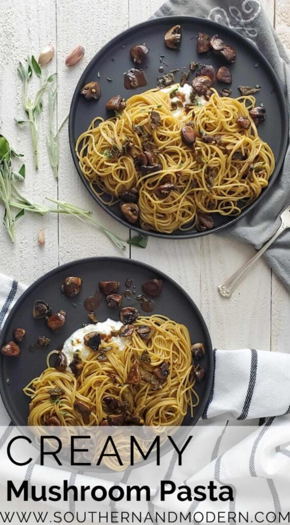 Creamy Mushroom Pasta - Cottage Cheese Recipes | Hurry The Food Up