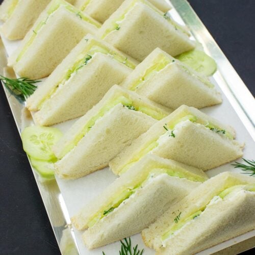 Society Cucumber Sandwiches - the Dos and Don’ts - cucumber sandwiches ready to serve #party #cream cheese | hurrythefoodup.com