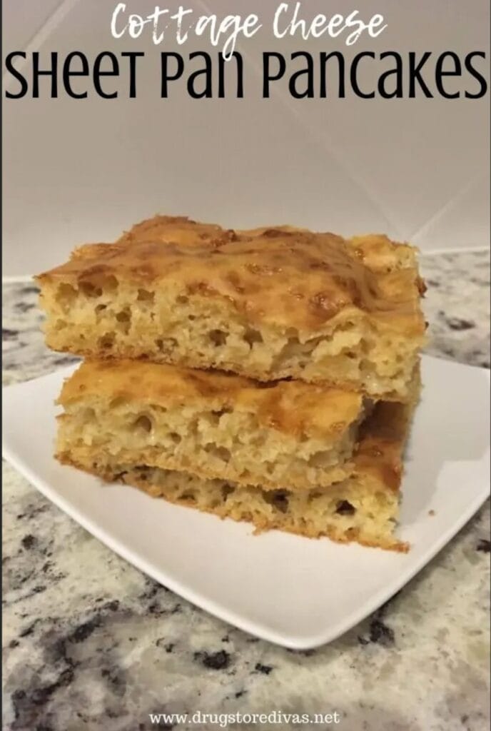 Sheet Pan Pancakes - Cottage Cheese Recipes | Hurry The Food Up