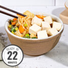 The bowl of egg drop soup that is on the white table with a time stamp in the bottom left hand corner | Hurry The Food Up
