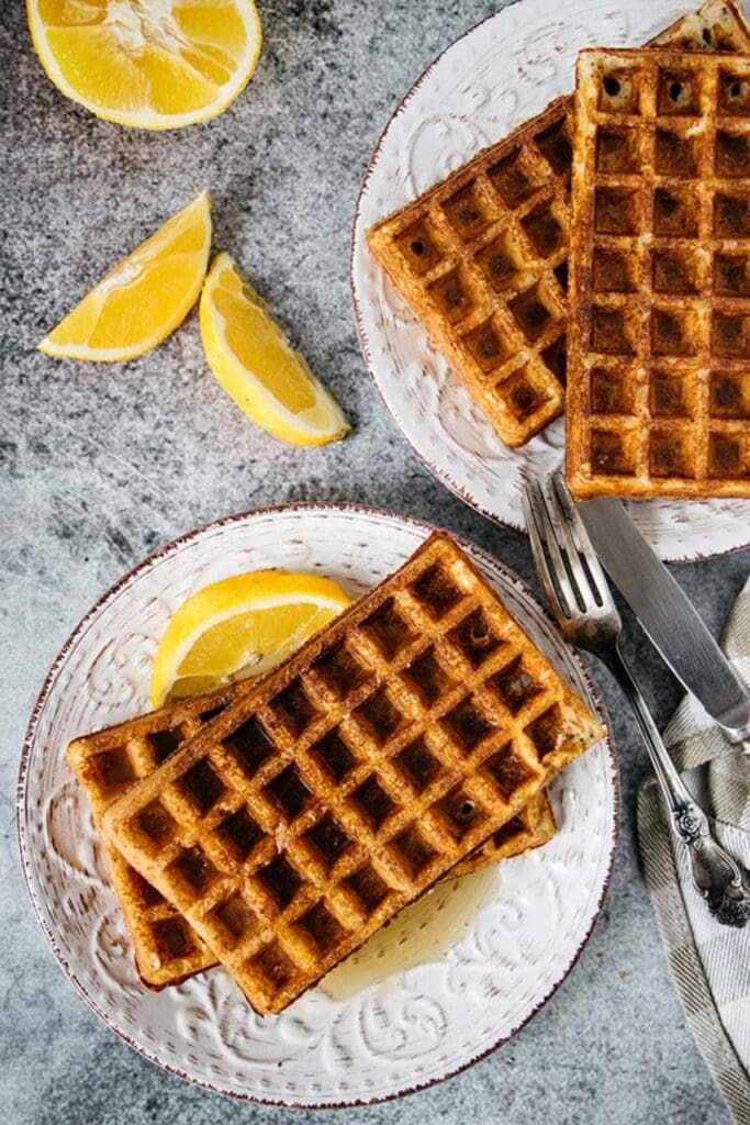 Orange Poppy Seed Waffles - Cottage Cheese Recipes | Hurry The Food Up